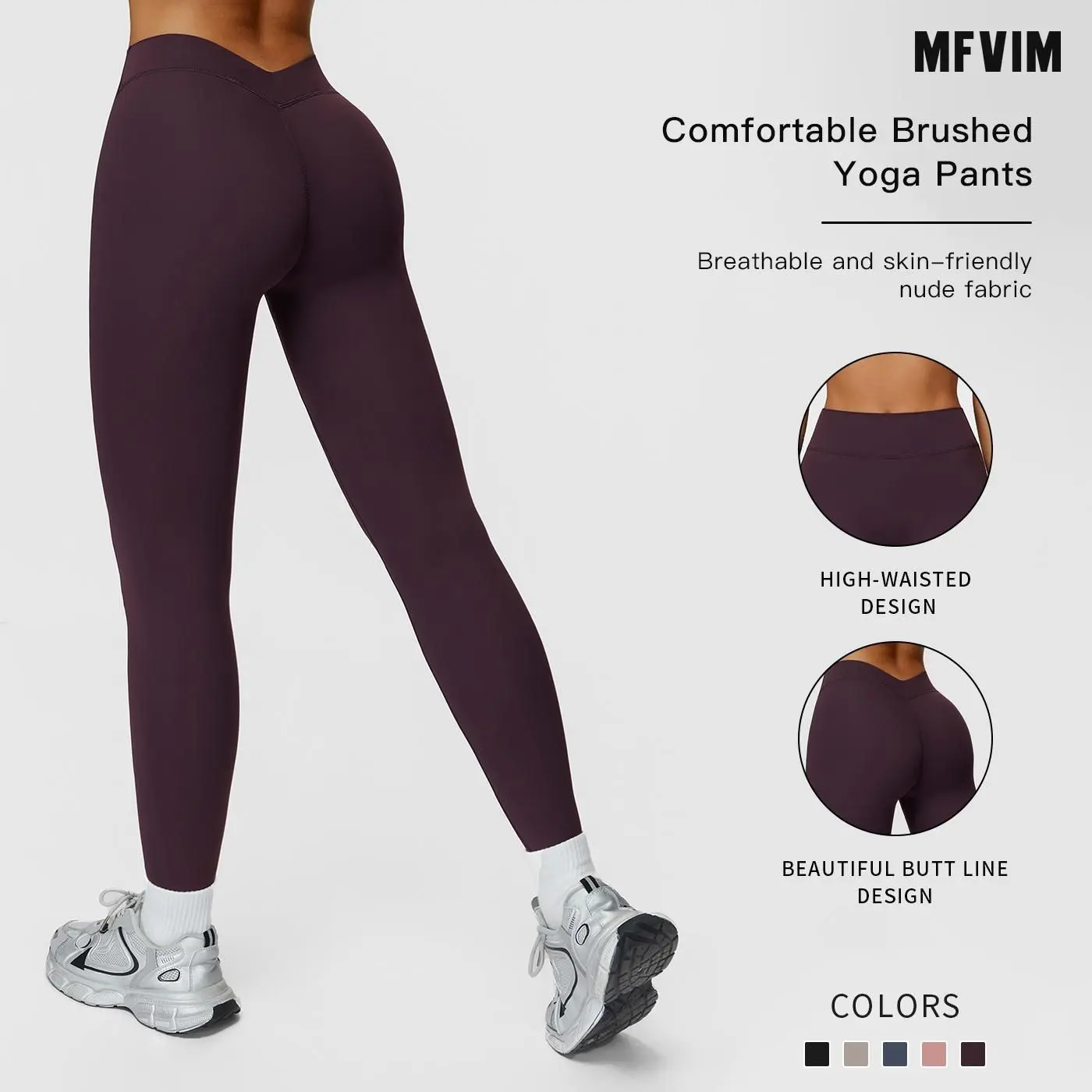 Women's Solid High-Waist Leggings, Slim Fit Nylon Spandex Activewear with 22% Stretch for Yoga and Workouts, Synthetics, M, Body Goals, Athleisure Wear, Sporty Chic