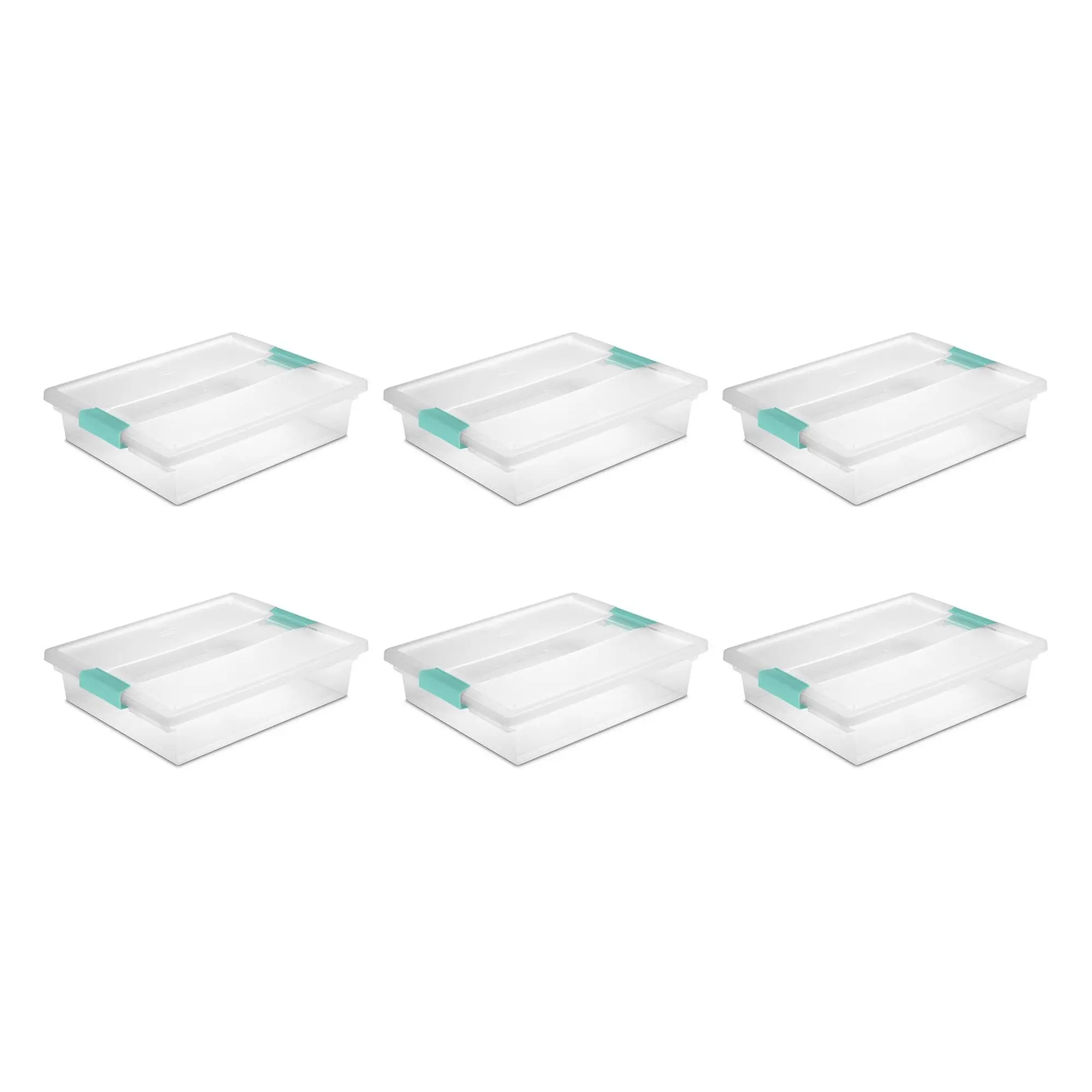 Sterilite Small Clip Box Clear Storage Bins Tote Container with Latching Lid (Quantity Options: 6 Pack, 12 Pack, 18 Pack, 24 Pack and 30 Pack)