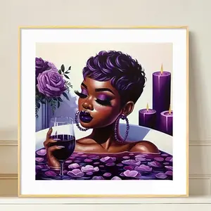 Women Scenery Diamond Painting Gem Kits Without Frame,Full Round Mosaic Diamond For Art With Tools Diy Kit Home Wall Decoration