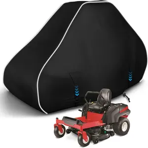 Waterproof Lawn Mower Cover, Universal Outdoor Zero-Turn Lawn Mower Cover with Reflective Strip, 79x46x55 Inches