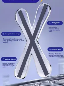 Nail Care Double-Tension X-Shaped Cross Nickel-Titanium Alloy Nail Splint for Ingrown Toenails, Paronychia Correction