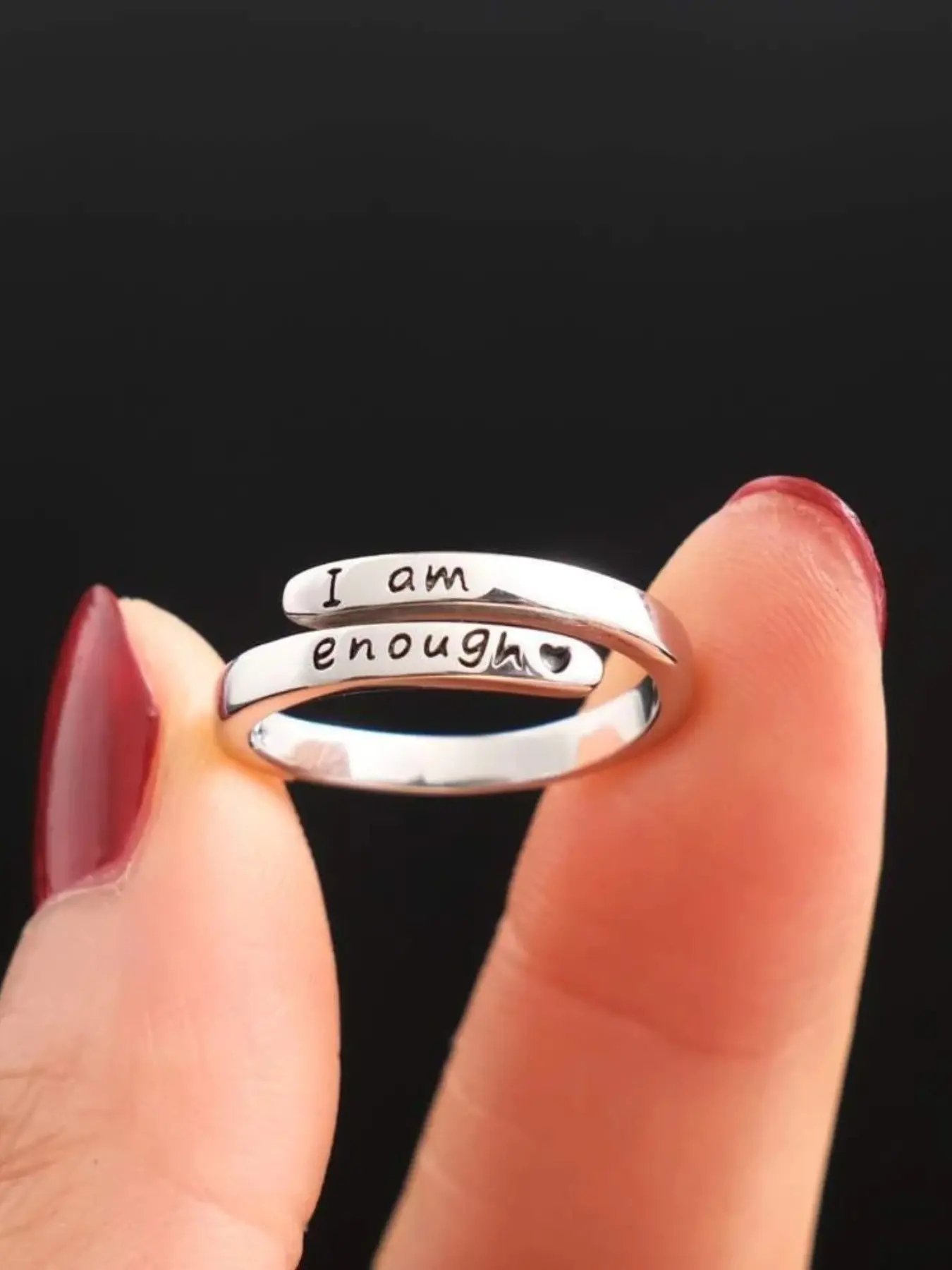 Stainless Steel Ring Adjustable Inspirational Jewellery Perfect Encouraging Gifts for Friends and Loved Ones Everyday Wear Accessories, Non Tarnish Jewelry, Stackable Rings, Statement Rings, No tarnishing, Stackable finger rings