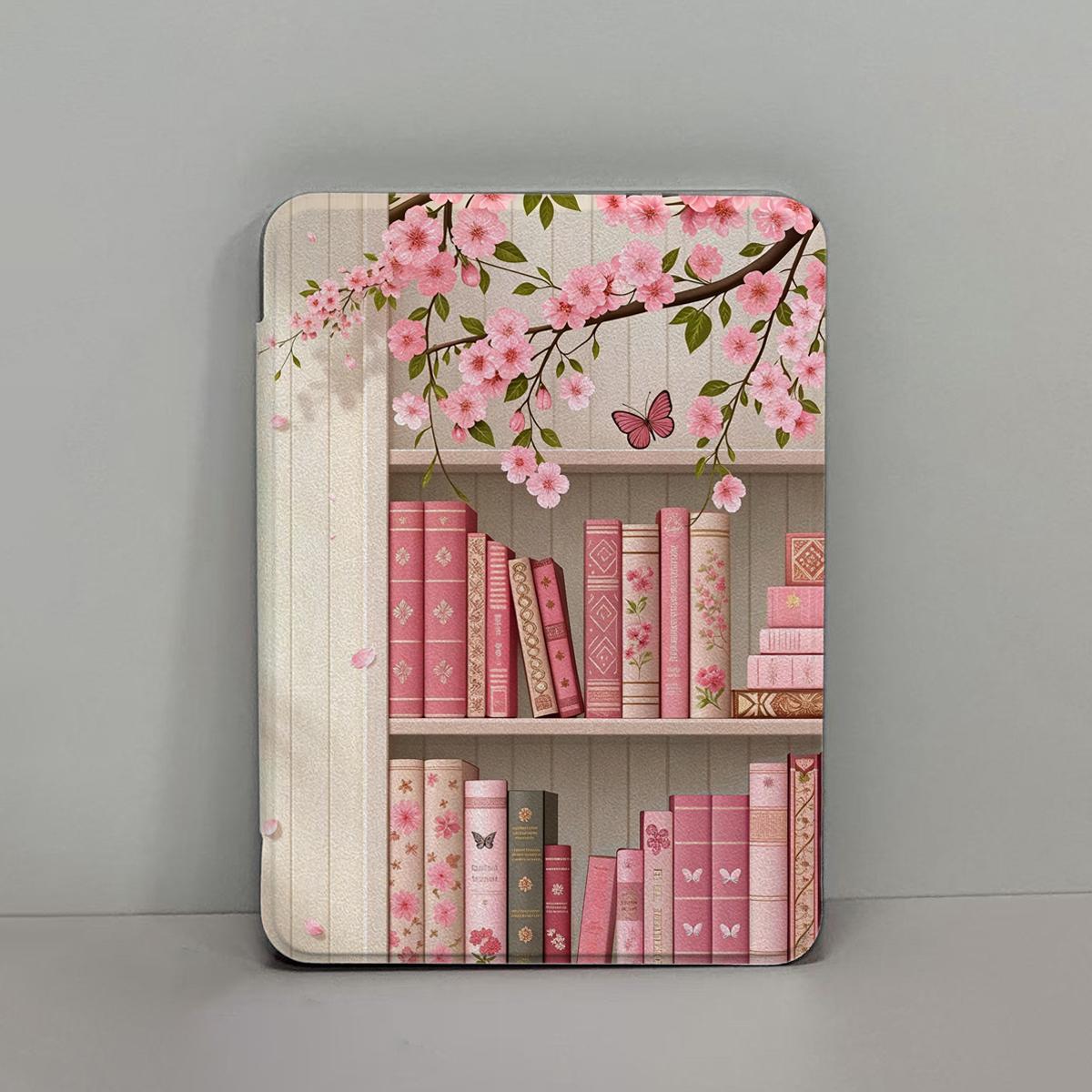 Cute E-Reader Tablet Kindle Case with Holder for 6in, 6.8in, 7in Devices - Slim PU Leather Cover Aesthetics Design, Clear Soft Back, Auto Wake/Sleep for Paperwhite 11th/12th Gen, Kindle 2022/2024, Light & Durable Protective Casing,Summer Gift for Girls