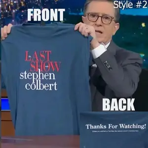 The LAST SHOW with STEPHEN COLBERT 2026 T-Shirt, Late Night Comedy Tee, Talk Show Fan Shirt, Funny TV Show Graphic T-Shirt, Fashion Cotton, Full Colors, Full Sizes, For Men, For Women