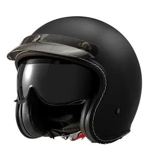 American Retro Cruiser Helmet, Half Helmet for Men and Women, Motorcycle Riding Safety Helmet, Commuter Motorbike Electric Bike Helmet