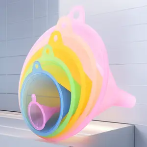 All-Purpose Plastic Funnel Set of 6, Food Grade & BPA Free, Mini/Small/Large Sizes Kitchen Funnels for Filling Bottles