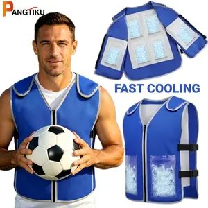 【Fathers Day Gift Ideas】PANGTIKU Adjustable Ice Cold Vest With 24 Ice Pack Cooling Vest for Cool Reflective Safety Vest for Hot Weather Work Outdoor Unisex  Menswear Vacation Clothing Office Work Clothes Cool Gifts for Guys Dad Gifts  Menswear Outdoor