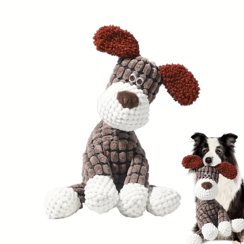 Durable Dog Interactive Chew Toy with Sound, Plush Anti-Chew Toy, Non-Toxic Teeth Cleaning, Suitable for Small/medium/large Dogs