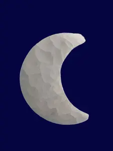 Crescent Moon Selenite Charging Plate