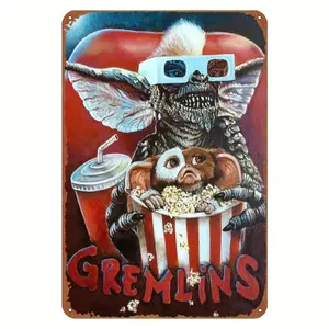 Gremlins Movie Poster, Vintage Metal Sign, Retro Tin Sign, Cafe Bar Home Wall Decor, Tinplate Wall Decor, Garden Decoration