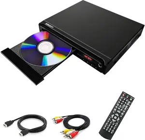 Compact DVD Player for TV, Multi-Region Free, with HDMI/RCA/USB/MIC, Picture Quality,Anti-Skip,No Picture Freeze  for Family Movies(not Blu-ray Player)