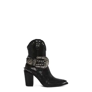 Sharp Sheriff Shine Cowboy Boots - Black