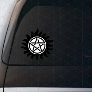 Supernatural Vinyl Stickers Car Laptop Sam Dean Winchester Pentagram