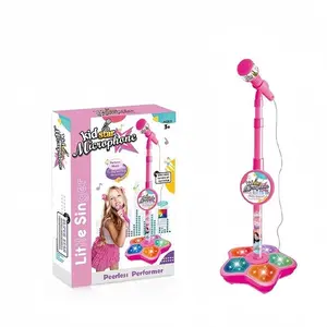 Microphone Toy, Portable Karaoke Machine Toy with Light, Singing Machine Toy, Music Toy for Kids, Birthday Gift for Girls