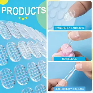 480pcs Transparent Grid Dual-Sided Adhesive Points, Adhesive Tabs, Removable Sticky Points, Museum Glue Sticks, Poster Adhesive, DIY Party Decorations