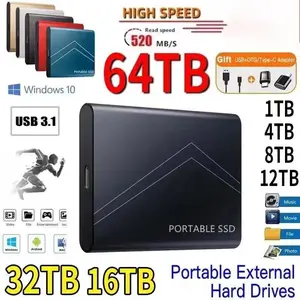 2026 New  SSD 2TB External Solid State Drive USB 3. 8TB HDD 32GB SDHC Card M.2 NVMe for Laptops High-Speed  Solution Portable Hard Drive hard drive usb Rugged Thunderbolt USB SSD Drive tb 1 jump drive memory stick  memoria 1tb storage