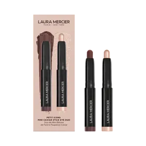 Laura Mercier Petit Icons Mini Caviar Stick Eye Duo - Matte & Shimmer Cream Eyeshadows for Effortless Application & Longwear Makeup