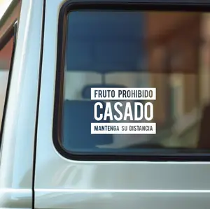 Fruto Prohibido Casado Mantenga Su Distancia 7" inch Vinyl Decals – UV Resistant & Waterproof for Cars, Laptops and More