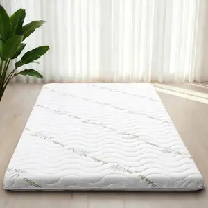 Floor Mattress Viscose Derived from ,  High Density , 3.5" Thicken Cooling Foldable Futon Mattress Tatami Mat, Roll Up Floor Bed for Guest Room Bedroom RV,