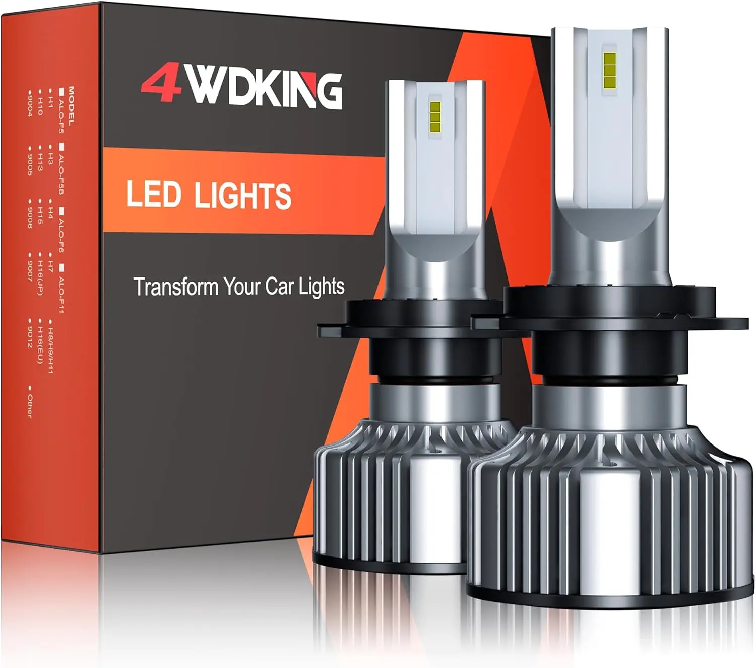 4WDKING H7 LED Fog Lights, 6500K Upgraded Bulbs (2PCS), 2000 Lumens, Plug-and-Play, Non-Polarity, Easy Installation, Yes