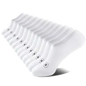 NEXFORMX Men’s White Ultra-Thin Mesh No Show Socks 6 Pack Breathable Summer Socks Anti Slip Silicone Heel Cotton Blend Sole