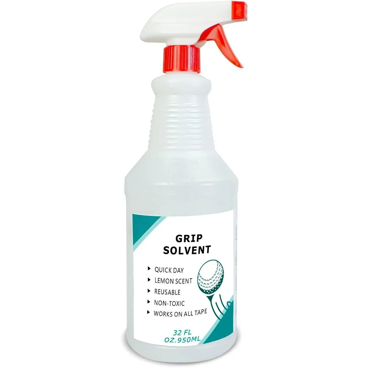 HahZen SPORT Professional 32oz Golf Grip Solvent - Synthetic Trigger Spray, Non-Flammable Lemon Scent Tape Solvent for Club Regripping & Grip Repair