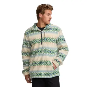 BILLABONG Boundary Mock Sweatshirt Winter Spring Men's Fleece Pullover with Pocket Elastic Cuffs OG Fit for Laid-back Lounging