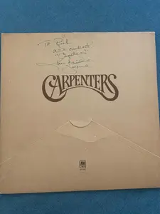 The Carpenters Karen & Richard Signed Autographed Record Album Vinyl COA Rare Karen Signature With Inscription