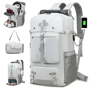 50L High-Capacity Hiking Backpack, Outdoor Camping Backpack, Backpack with Shoe Compartment, Women'S Luggage Bag