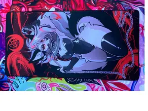 Helluva Boss Loona Red Moon Mouse Pad and Desk Pad Mousepad for Gaming and Office Use, Desk Mat, PC Accessories.