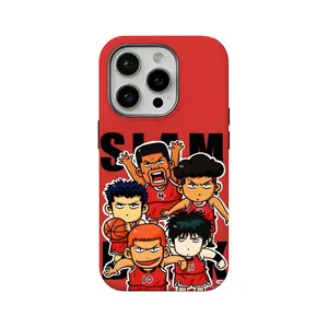 Popular Anime/Cartoon "Slam Dunk" Design 2-in-1 Dual-Layer Phone Case — Compatible with iPhone 17/16/15/14/13/12 — Drop-Resistant Hard Case, The Perfect Gift Choice