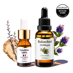 Volufiline 100% + Bakuchiol 30,000ppm Serum Duo – Plumping & Plant-Based Retinol Alternative | K-Beauty Anti-Aging | CELDYQUE