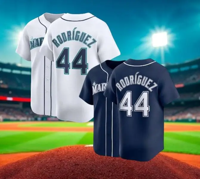 Athletic Baseball Jersey #44, Breathable Performance Sports Shirt, Unisex Casual Button-Up Jersey #BaseballJersey #SportsStyle #AthleticWear #Streetwear #UnisexFashion #CasualStyle