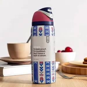OW(Chestnut-Moments of Pure Delight)32oz/945ml Outdoor Sports Water Bottle,Double Wall Vacuum Insulated Portable Drinking Cup, Travel Iced Coffee Cup,Summer Drinking Utensil with Handle and Spout,Perfect for Sipping Cold Drinks in Summer Drinkware Bottled