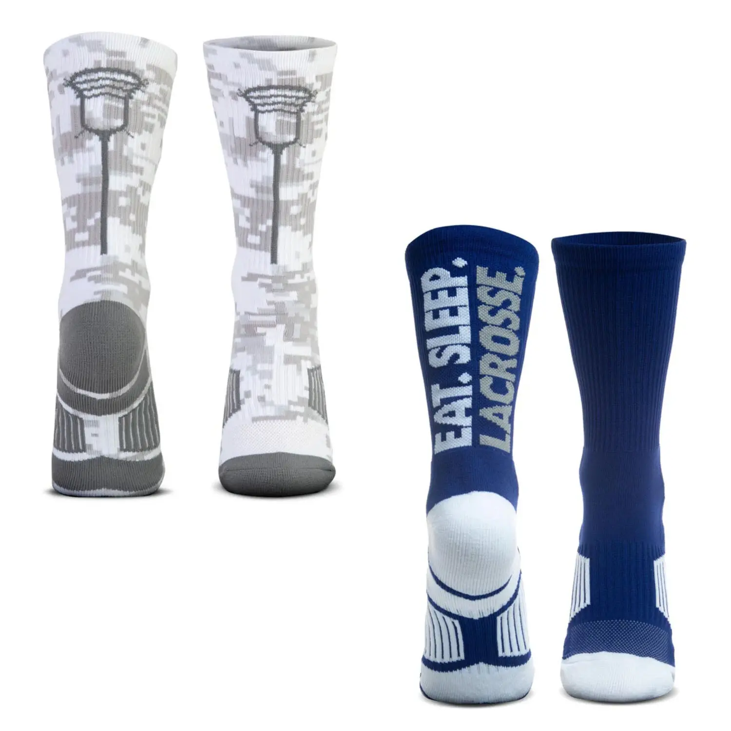 Men's 'Lax All Day' Lacrosse Crew Socks - Adult Mid-Calf, Supportive Arch Cushioning, Moisture-Wicking Performance Fabric, All-Day Wear for Intense Play