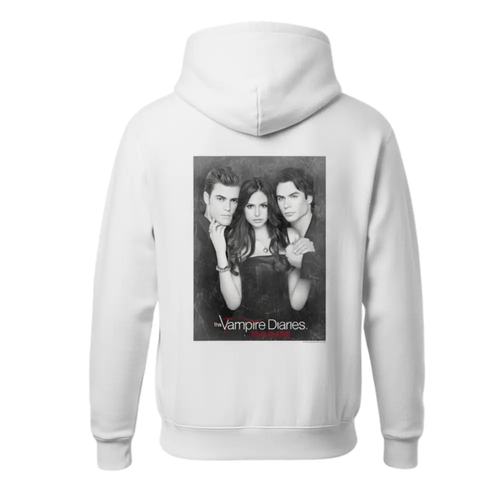 Women's The Vampire Diaries Graphic Pullover Hoodie - Unisex 90s Long Sleeve Oversized Loose Comfortable Cotton-Polyester Clothes, Gift for Movie Fans