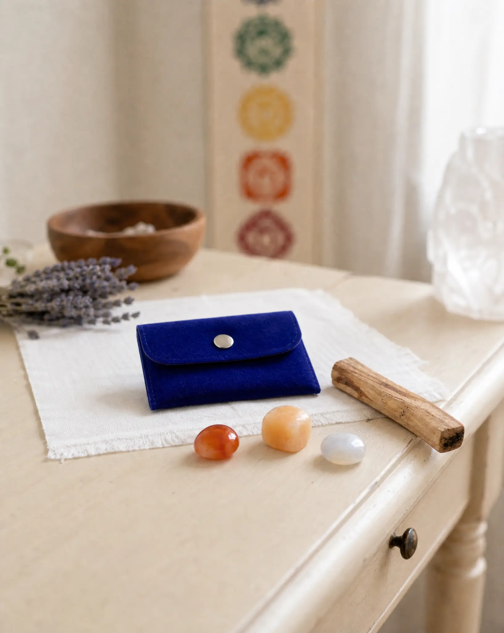 Unlock Your Creativity Sacral Chakra Trio Tumbled Set with Carnelian, Orange Calcite & Moonstone + Free Palo Santo Gift