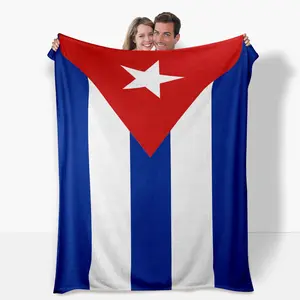 Cuba Flag Cozy Blanket Throw - Soft Flannel Blanket for Couch, Bed - Ideal Gift for Adults - Textiles & Soft Furnishings Bedding Linen