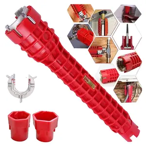 Multifunctional Faucet Wrench (1 Count), Sink Faucet Installer Tool, Basin Wrench For Small Space Toilet Kitchen Bathroom, Men Gifts, Heavy Duty, Hardware, Ratchet, Hand Tools, Handle