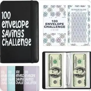 100 Days Money Saving Challenge Coin Envelope Budgetstorage Book, Money Saving Binder, Easy and Fun Way to Save $10,000 or $5,050, Saving Challenge Book with Family, Friends, Bestie