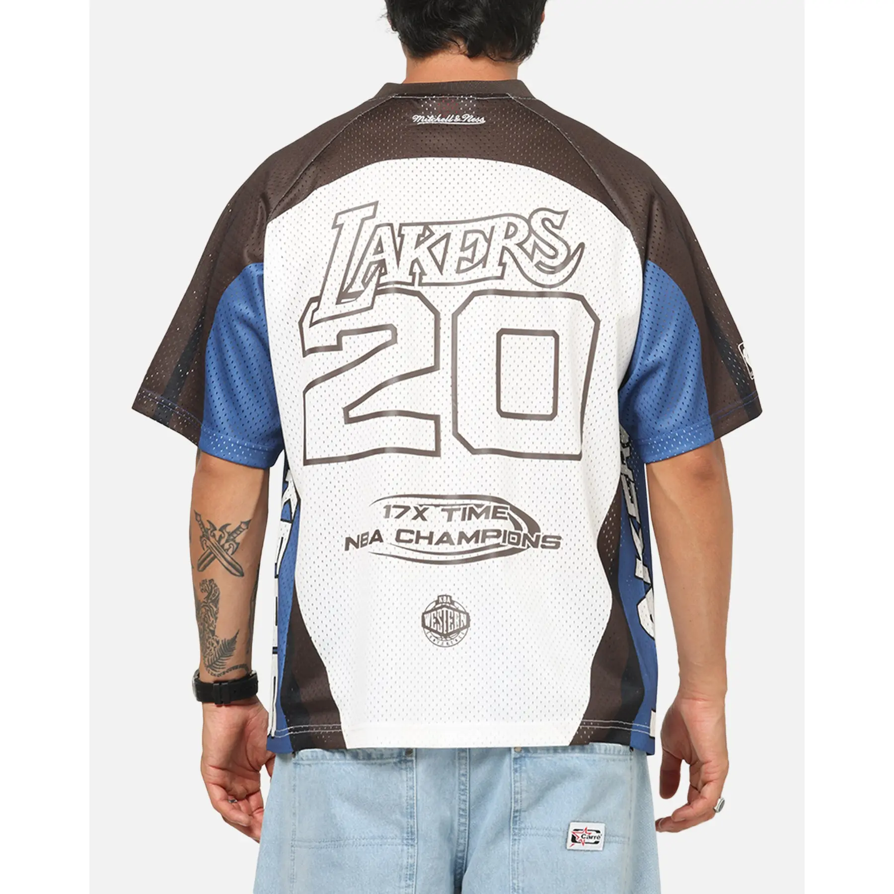 Mitchell & Ness Los Angeles Lakers Warehouse Rave Jersey White/Brown