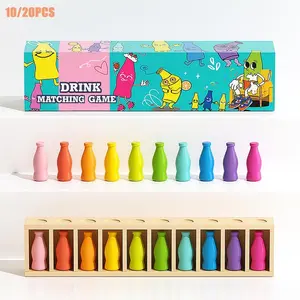 21-Piece Fun Bottle Guessing Game Set, Logical Thinking & Color Matching, Memory Training Board Game, Perfect Gift for Family, Brain Training Toy, Party Game Set