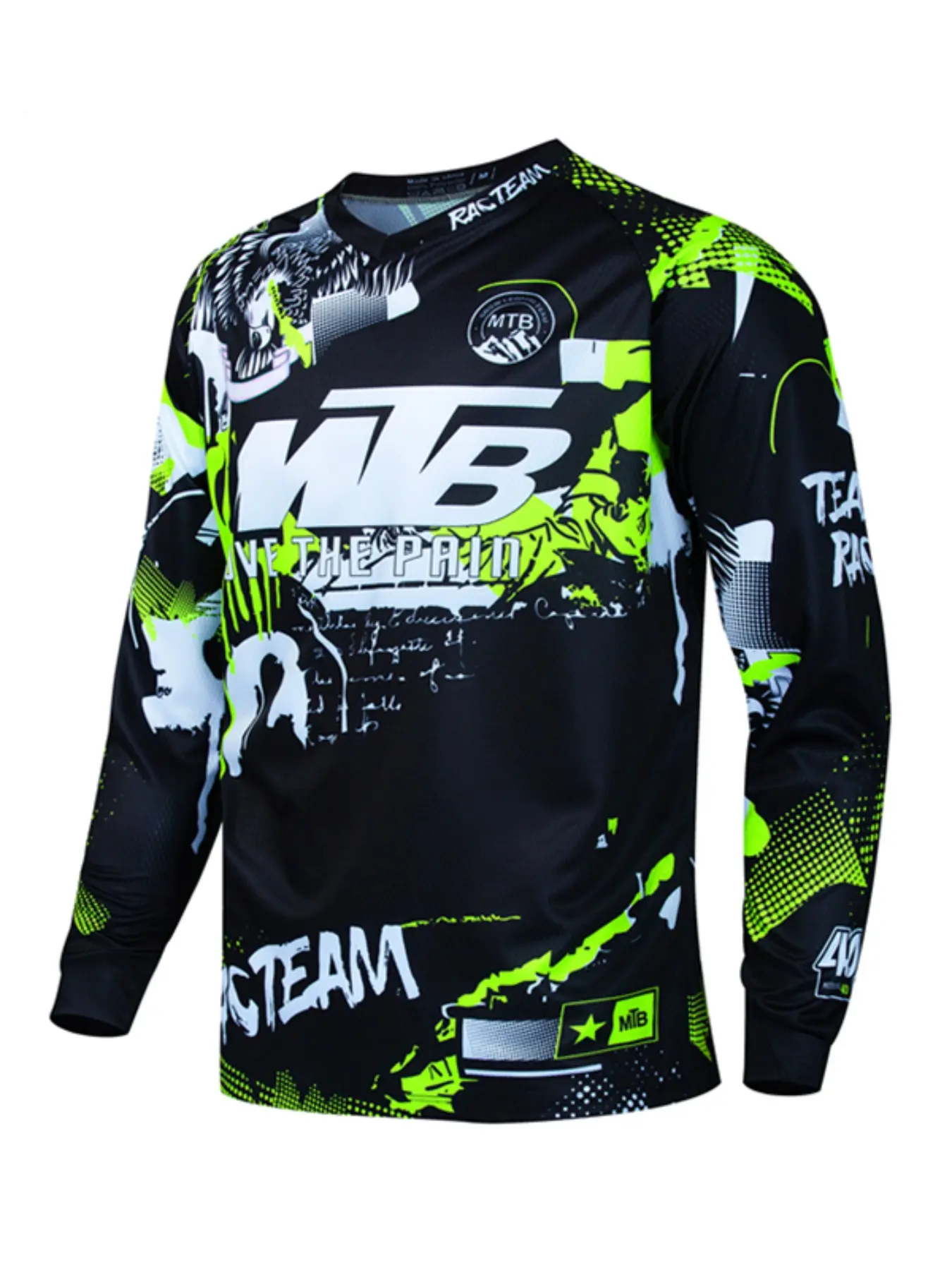 Men's Long Sleeve Off-Road Motorcycle Shirt, Off Roading Jersey, Downhill Cycling Jersey, Quick-Dry Bike Racing T-Shirt, Endurance MTB Polo, Sport Outdoor Clothes, Cyclist Jersey, Sportswear Clothing