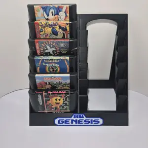 Classic Sega Genesis cartridge holder holds 12