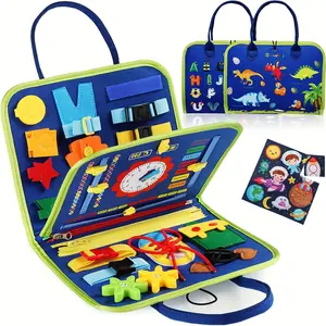 Kids Busy Board, Sensory Activity Board, Sensory Toys for Boys & Girls Birthday Gifts, Educational Travel Toys, Preschool Activities for Learning Fine Motor Skills, Random Color