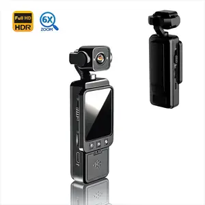 2026 Action Camera for Sports, 1080P FHD Digital Camera 6X Zoom 270° Rotable Lens Wearable Body Camera, 1.54" TFT Screen WiFi Vlogging Camera, Mini Camcorder for Biking/Helmet, Bicycle Camera