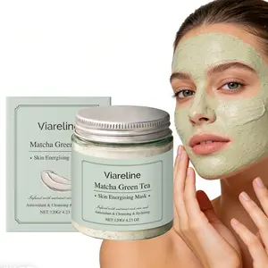 Matcha Tea Mask, Cleanses Facial Skin, Pores Cleaning, Moisturizing Gentle, Daily Face Moisture Clean Mud Mask