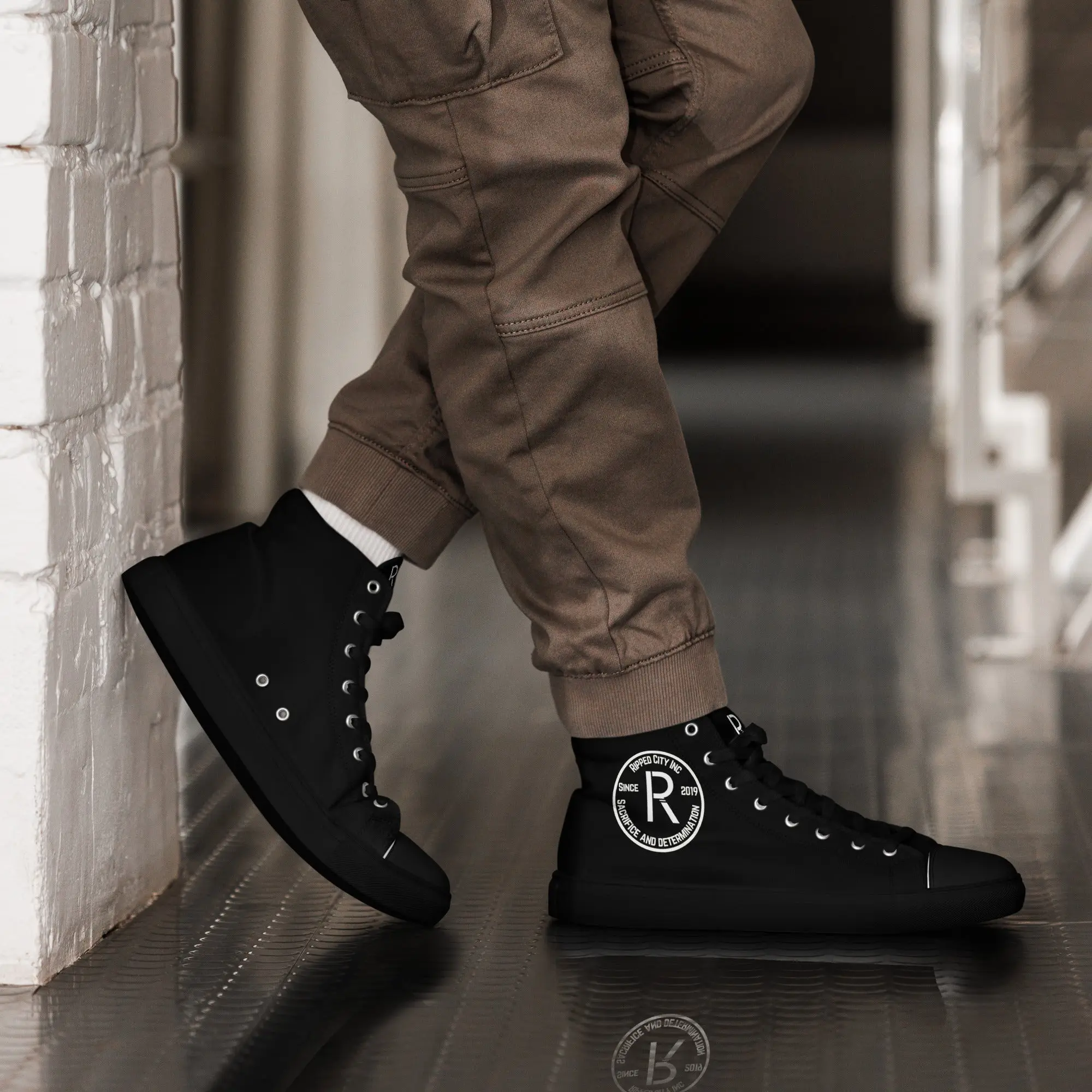 Ripped City Men's High-Top Canvas Gym Shoes