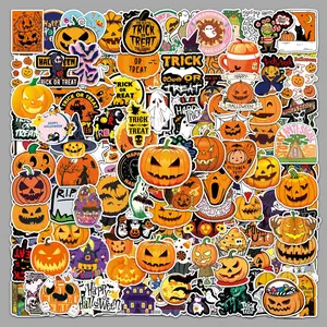 200 PCS Halloween Stickers, Pumpkin Sticker, Non-Repeating Vinyl Waterproof Holiday Party Stickers for Kids & Adults, Halloween Party Favors, Trick or Treat Crafts & Gifts