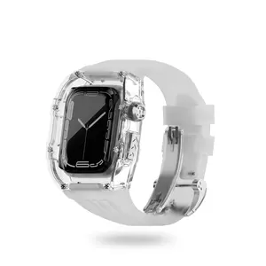 TORO Clear Protective Case for Apple Watch 44/45MM - Crystal Transparent Shockproof Cover for Series 10/9/8/7/6/SE
